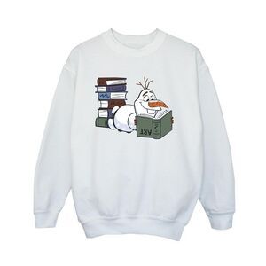 Frozen II Boys Olaf Reading Sweatshirt / White